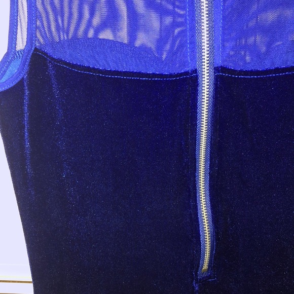 Garage Blue Velvet Dress - Picture 4 of 4